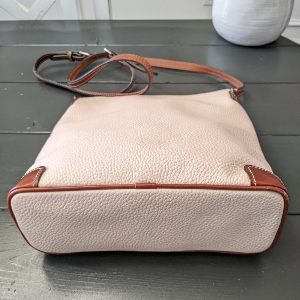Dooney & Bourke Pink Crossbody Leather Trim Shoulder Bag - Picture 6 of 13